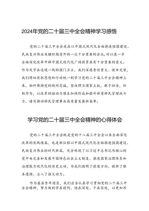 (精品)学习党的二十三中全会精神的心得体会三十篇.docx