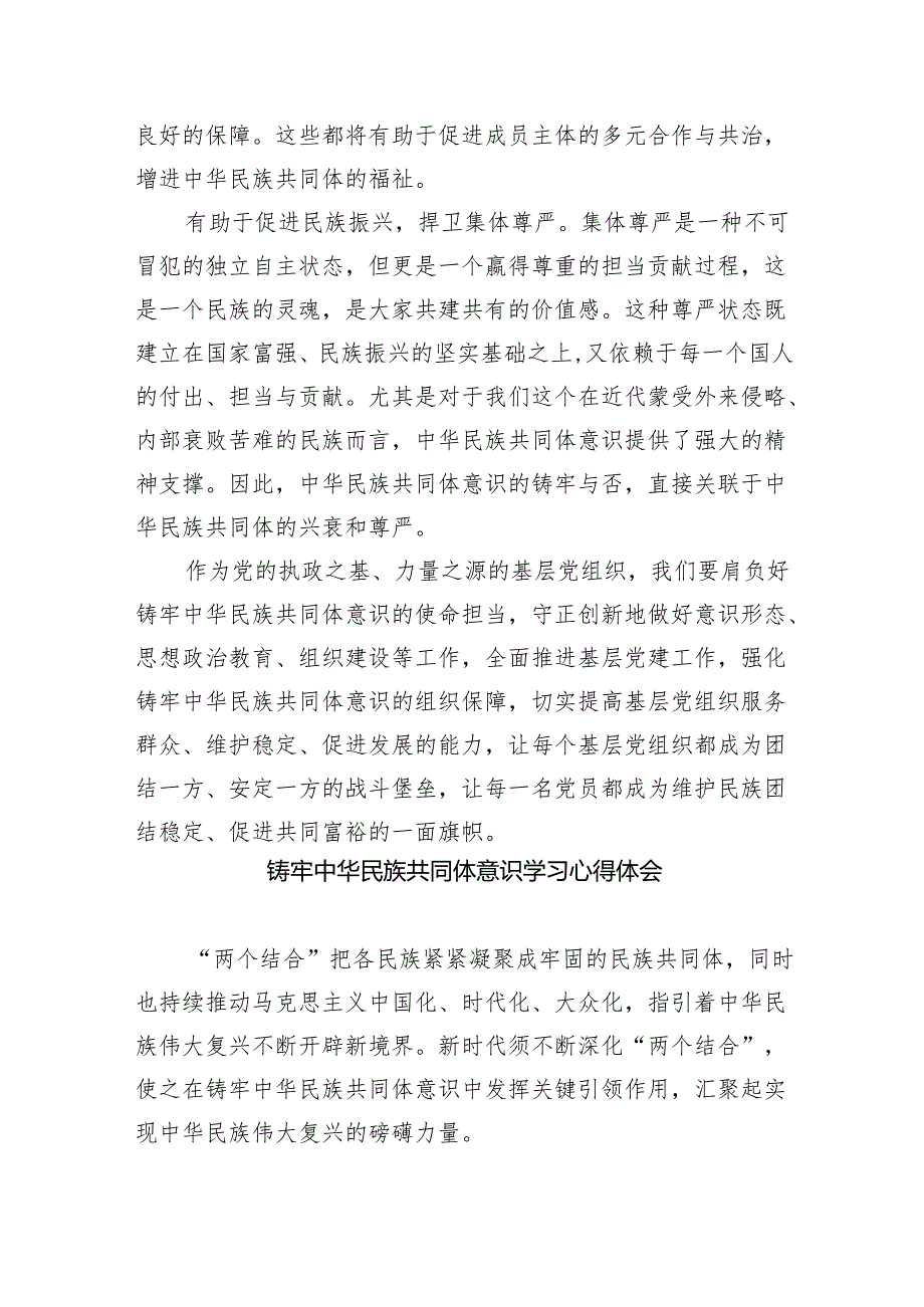 铸牢中华民族共同体意识学习心得体会11篇（详细版）.docx_第3页