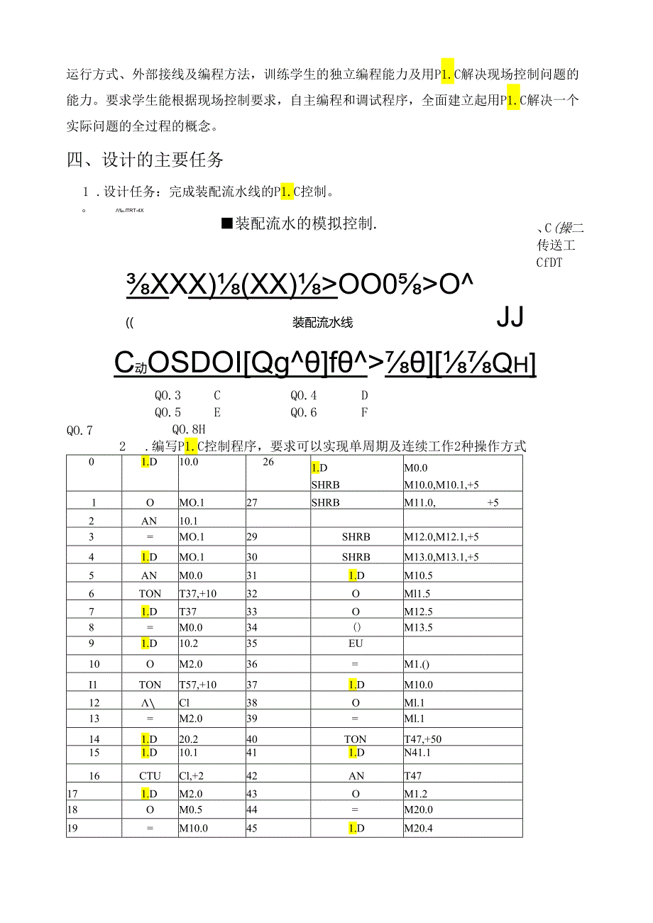 电气控制技术与plc课程设计报告装配流水线控制的模拟.docx_第3页