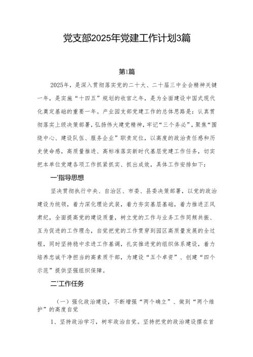 支部2025年党建工作计划3篇.docx