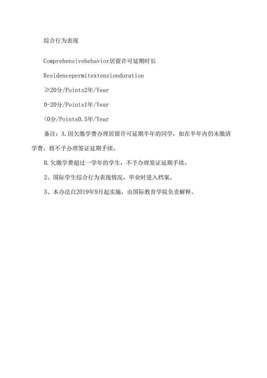 XX工业大学国际学生综合行为表现考核实施细则（2024年）.docx_第3页