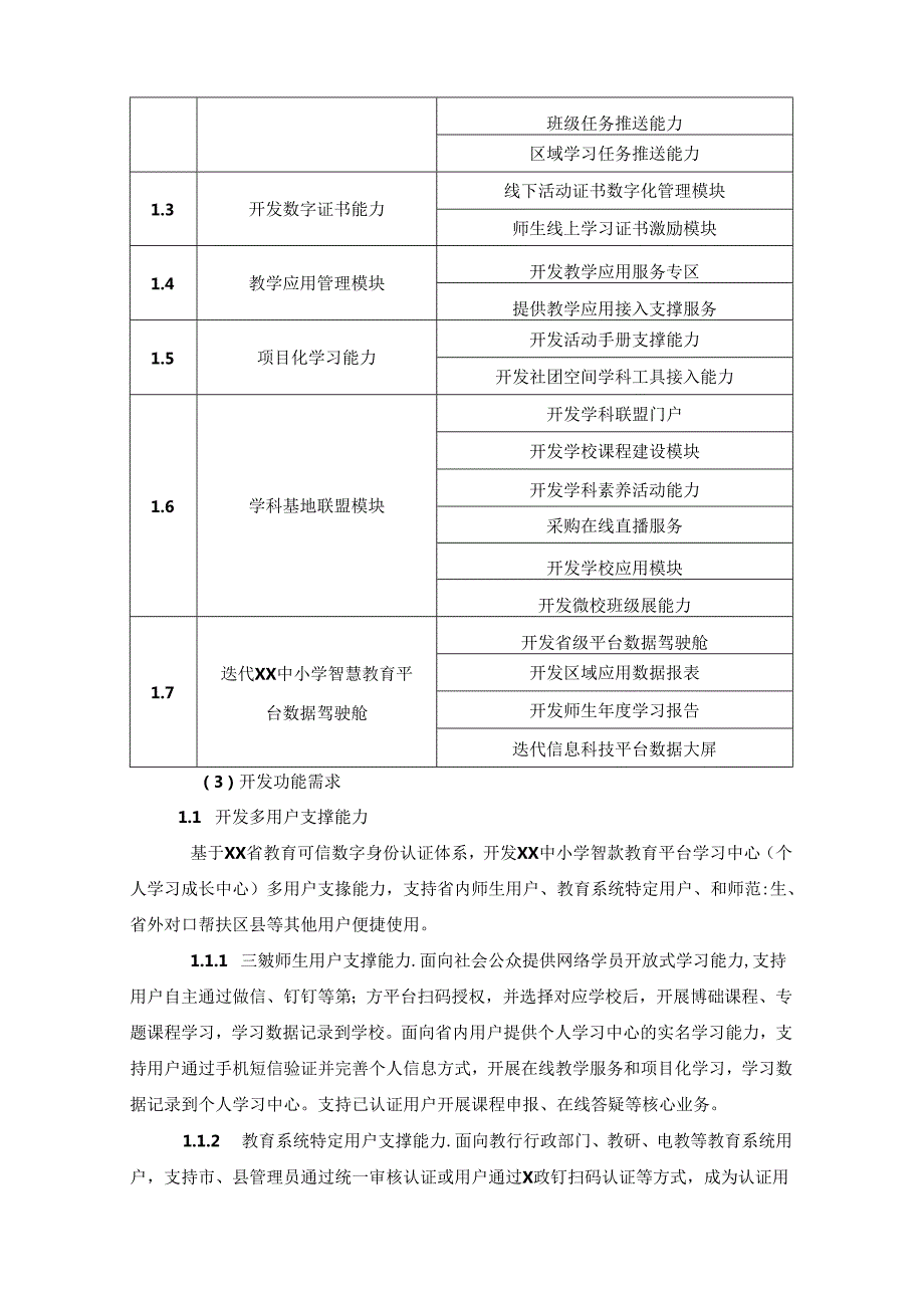 XX中小学智慧教育平台建设项目采购需求.docx_第3页