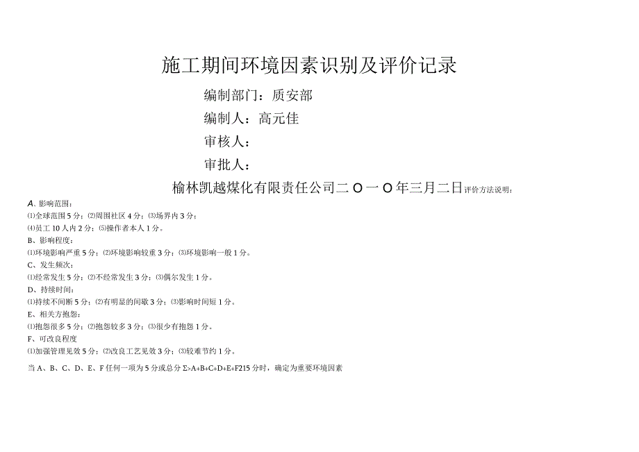 环境因素识别及评价记录.docx_第1页