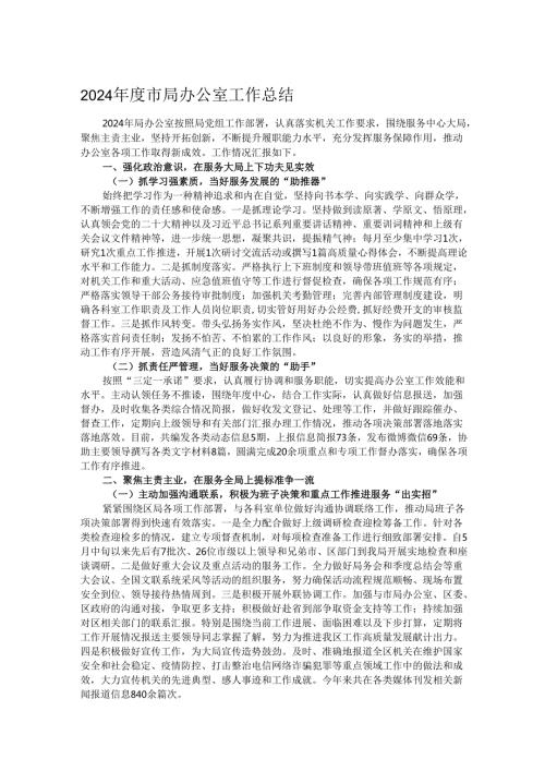 2024市局办公室工作总结.docx