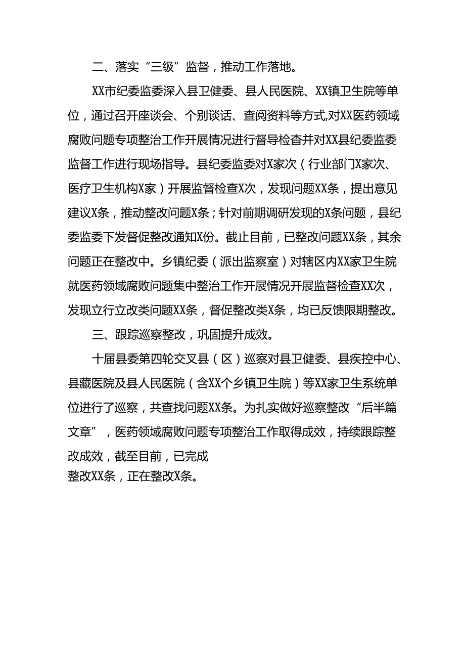 (19篇)卫生院关于纠正医药购销领域和医疗服务中不正之风集中整治情况报告.docx_第3页