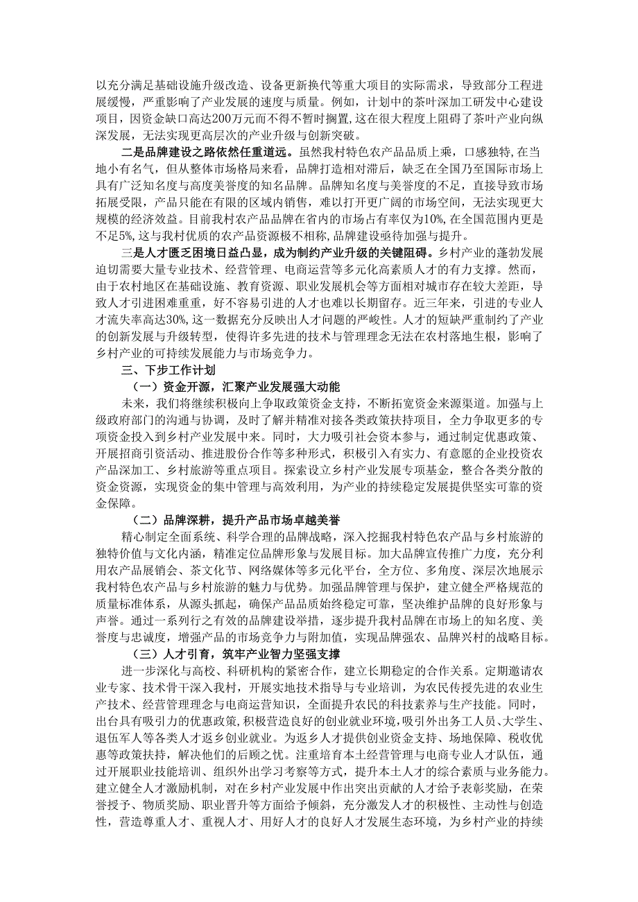 2024年村乡村振兴产业发展情况工作汇报.docx_第3页