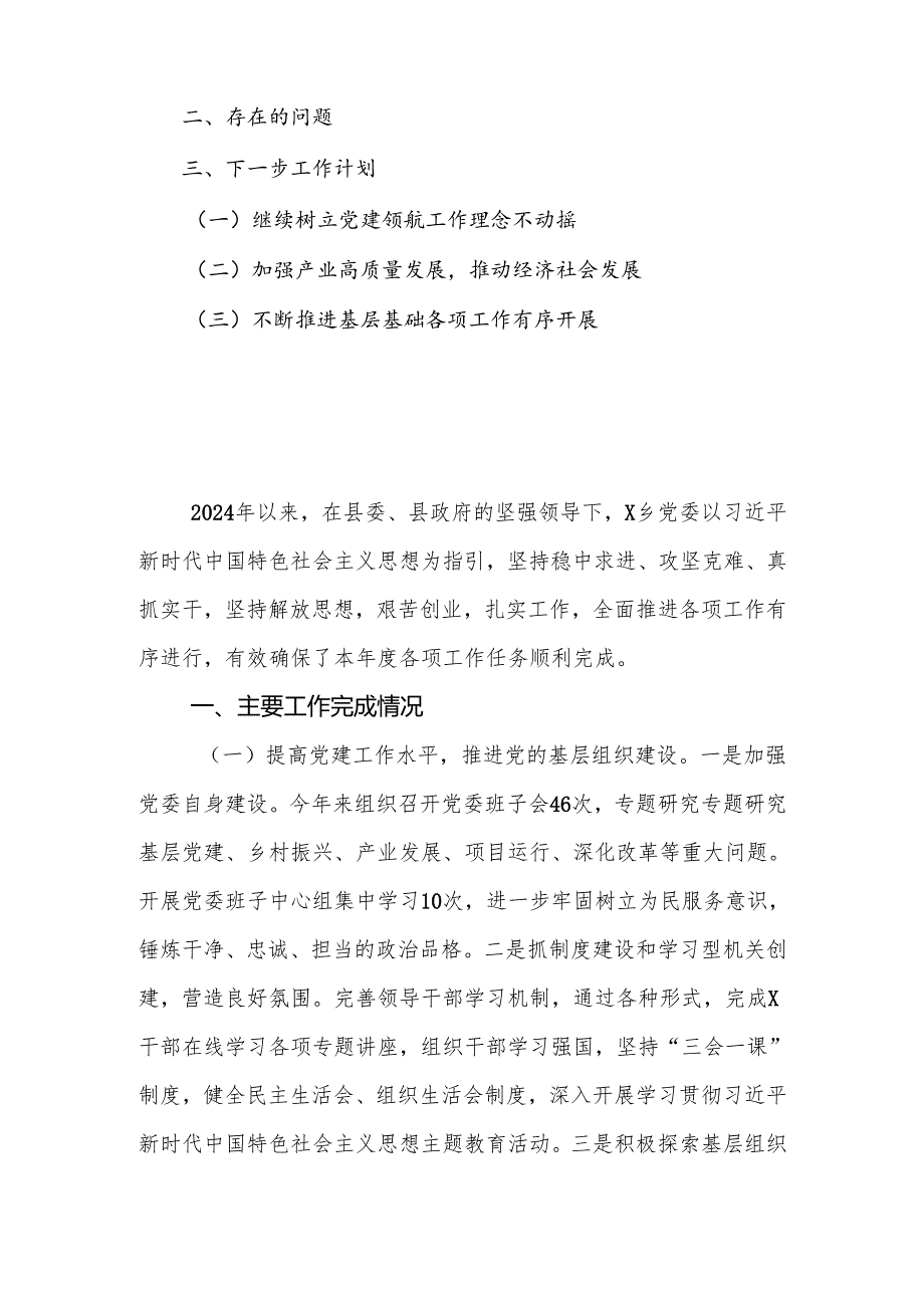 乡镇2024年工作总结与2025年工作计划.docx_第2页