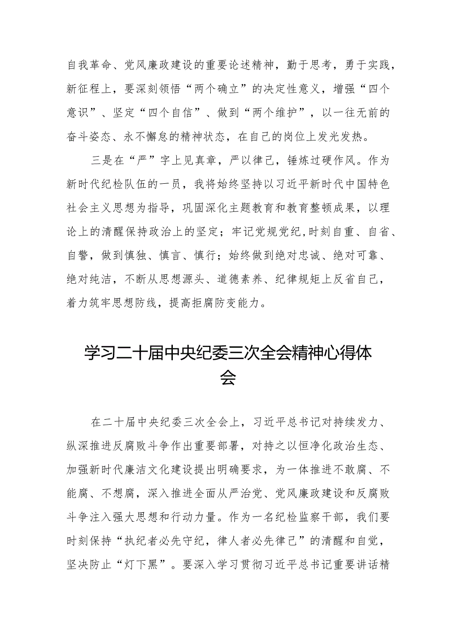 学习二十中央纪委三次全会精神心得体会精品范文十九篇.docx_第2页