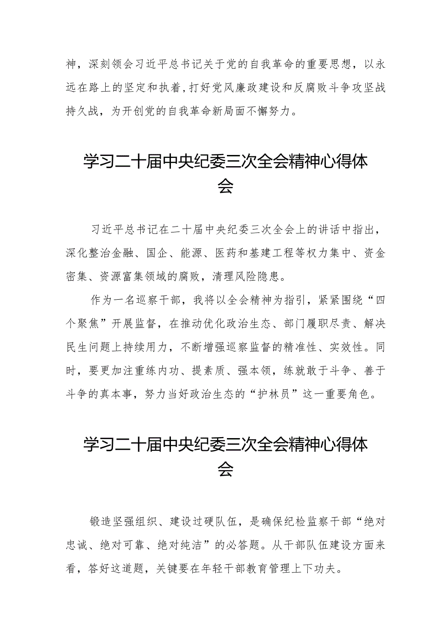 学习二十中央纪委三次全会精神心得体会精品范文十九篇.docx_第3页