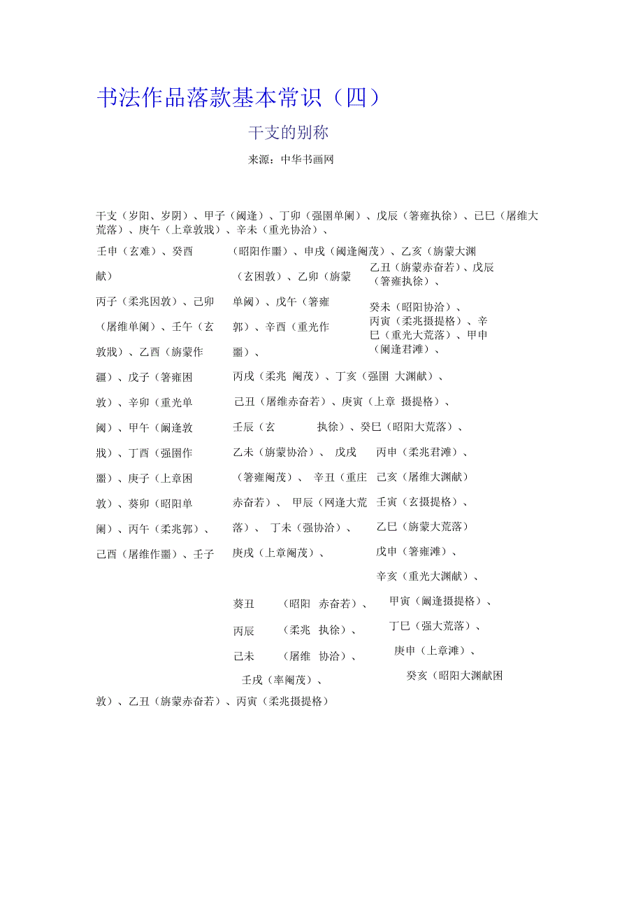 书法作品落款基本常识(四) (1).docx_第1页