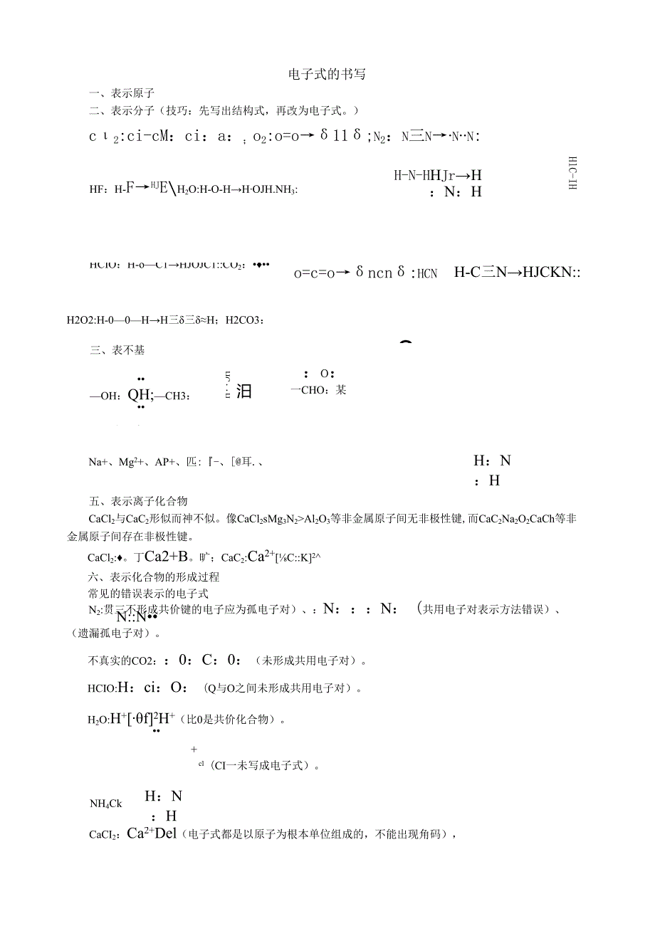 电子式的书写(1).docx_第1页