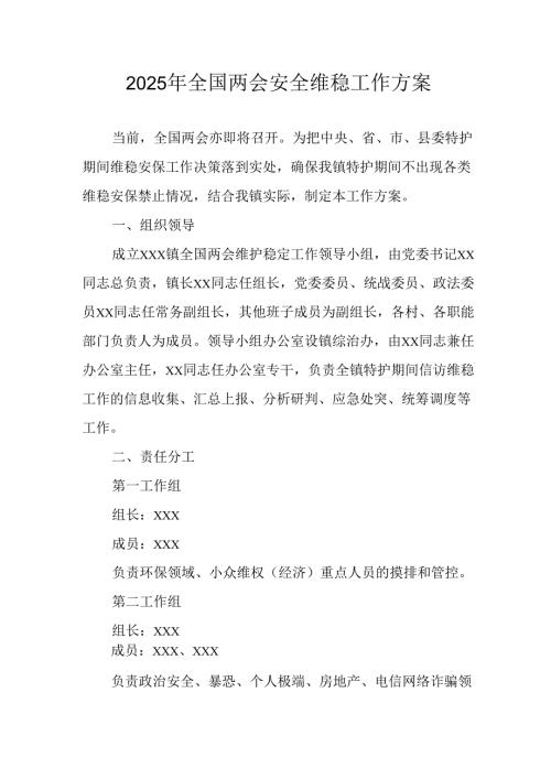国企单位2025年《全国两会安全维稳》工作实施方案 合计3份.docx