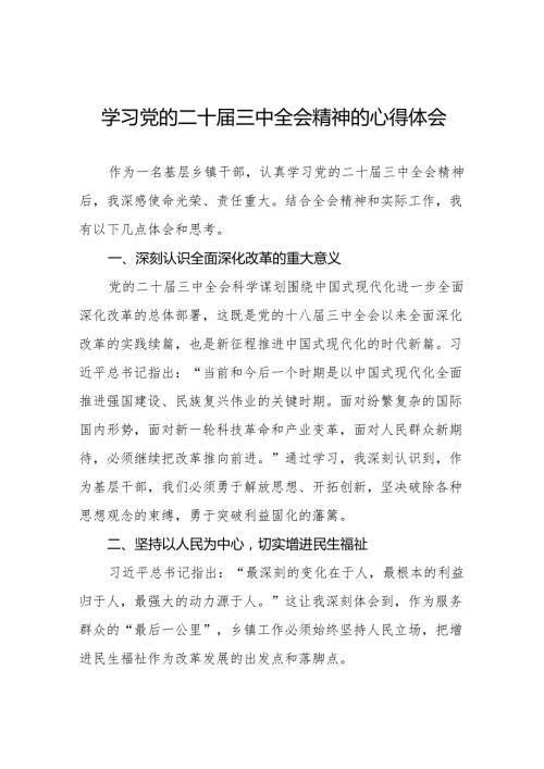 学习贯彻党的二十三中全会精神的心得体会简短交流发言材料精品32篇.docx