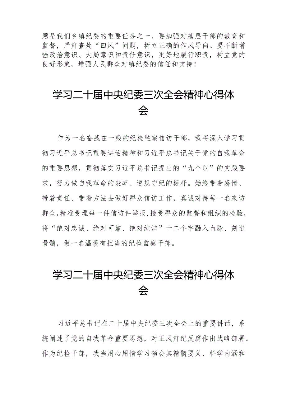 纪委书记关于二十中央纪委三次全会精神的学习体会十九篇.docx_第2页
