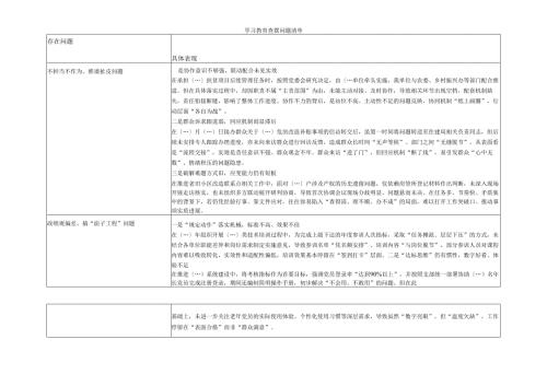 学习教育查摆问题清单.docx
