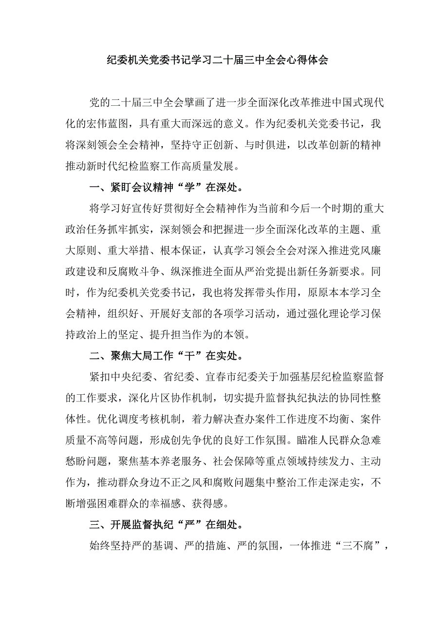 青年纪检监察干部学习贯彻党的二十三中全会精神心得体会8篇（最新版）.docx_第2页