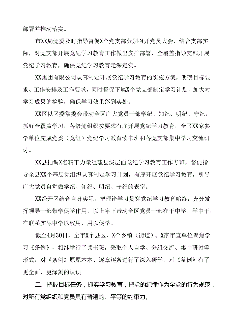 关于开展2024年党纪学习教育的情况报告(二十四篇).docx_第2页