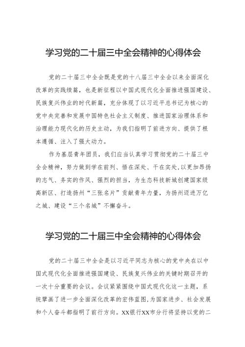 十五篇2024年学习贯彻党的二十三中全会精神心得体会研讨发言材料.docx