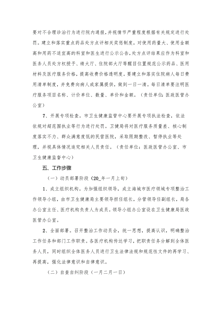 2024医疗卫生领域突出问题专项整治工作方案（16篇）.docx_第3页