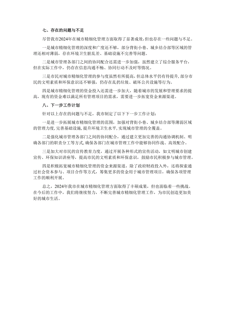 某市 2024 年城市精细化管理工作报告.docx_第3页