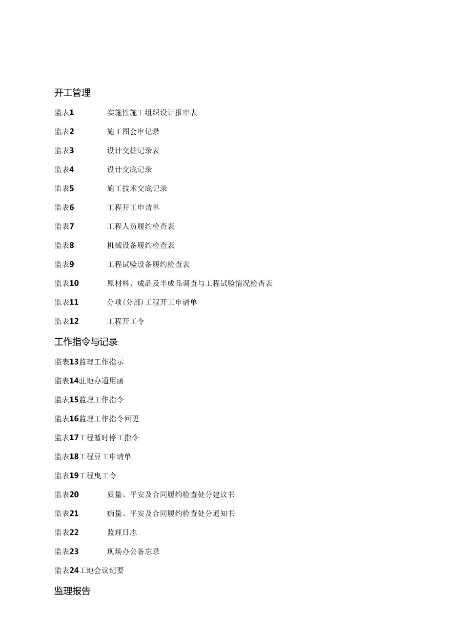 第一册施工监理报表.docx_第1页