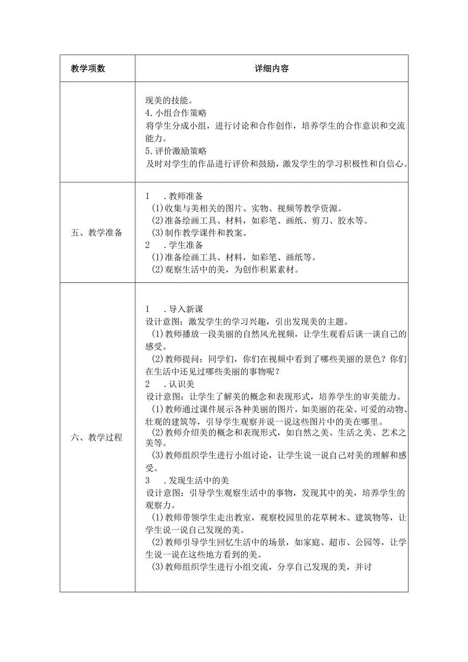 2024季冀美版新教材小学美术一年级上册全册教案教学设计含反思.docx_第2页
