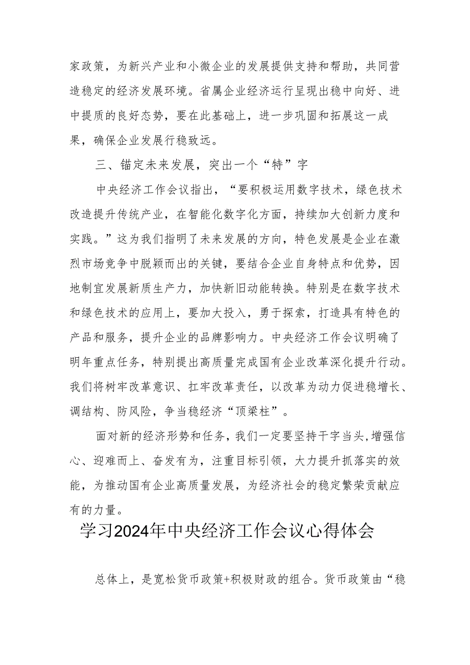 学习2024年《中央经济工作会议》心得体会 合计7份.docx_第2页