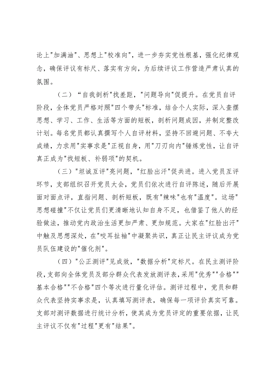 党支部2024年民主评议党员工作情况报告+公司委员会党组织书记抓党建工作述职评议问题整改方案.docx_第2页