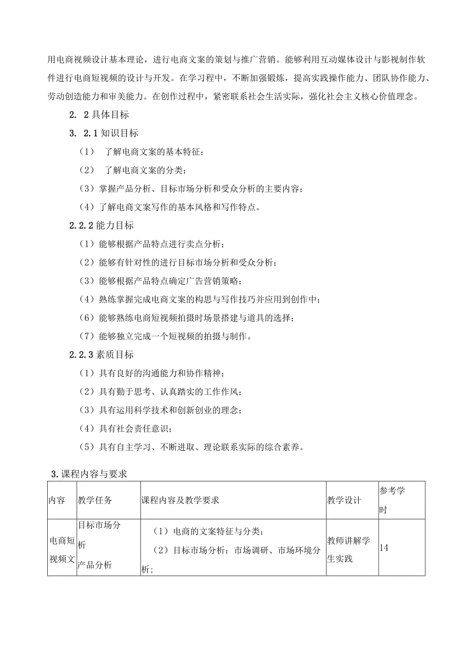 《电商视频设计》课程标准（含课程思政）.docx_第2页