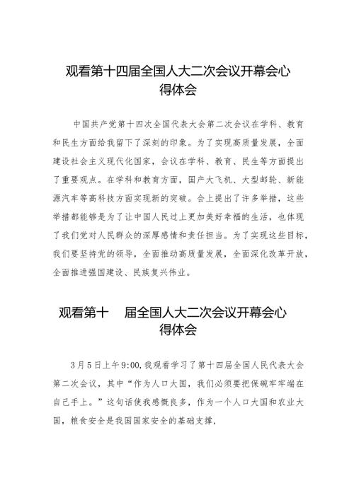 2024全国两会第十四全国人大二次会议开幕会交流发言48篇.docx