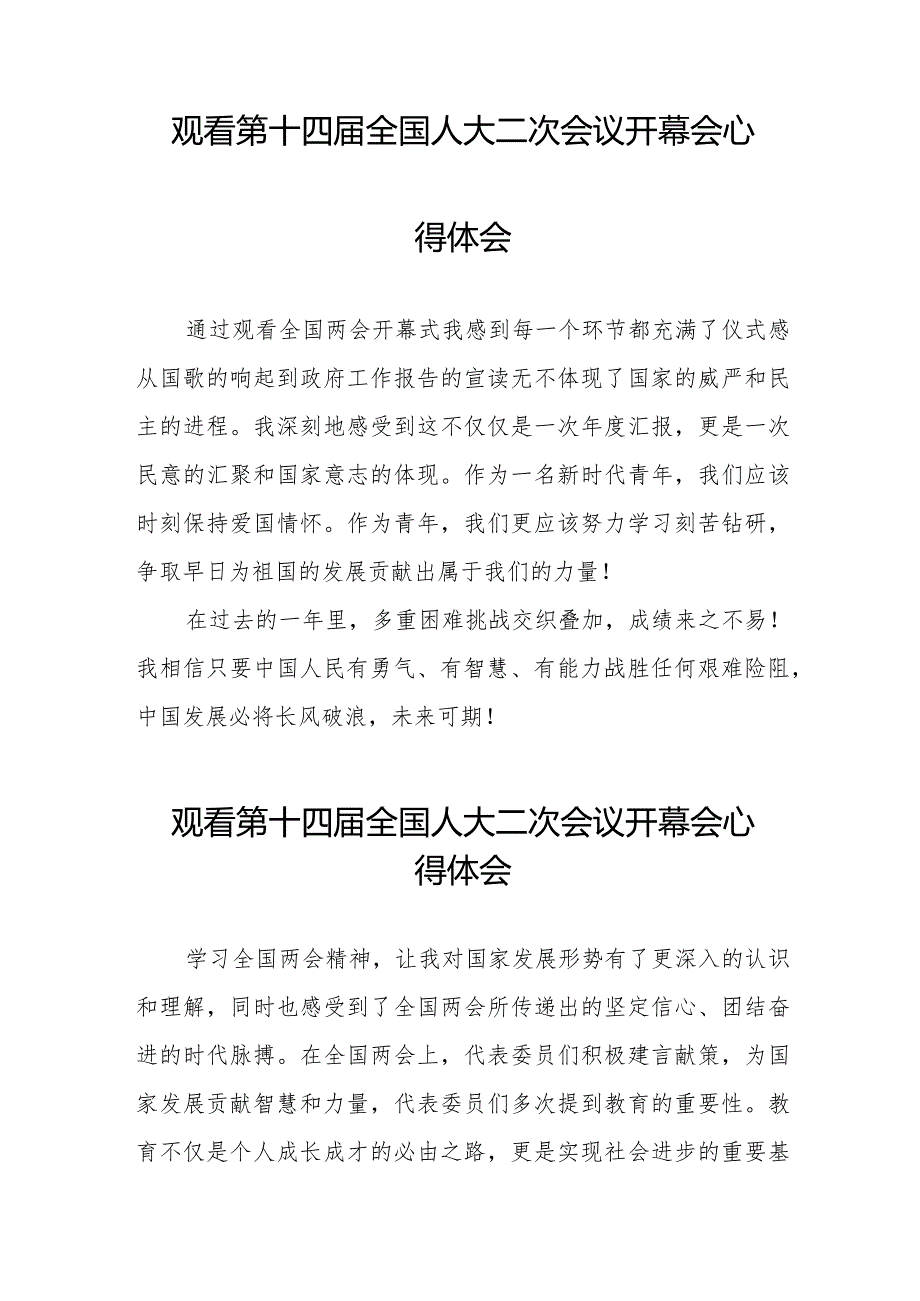 2024全国两会第十四全国人大二次会议开幕会交流发言48篇.docx_第3页