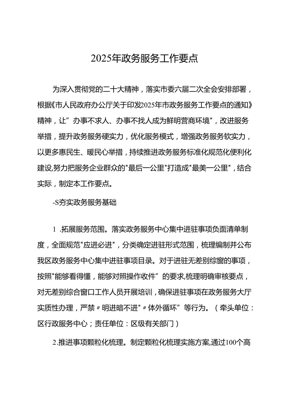2025年政务服务工作要点.docx_第1页