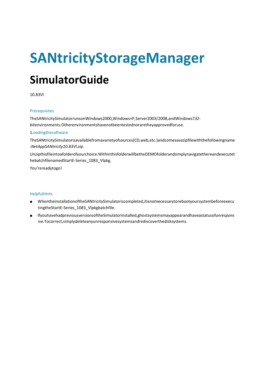 SANtricity Storage Manager E系列模拟器使用手册.docx_第1页