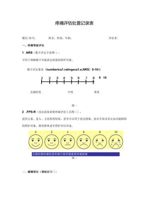 疼痛评估处置记录表125.docx