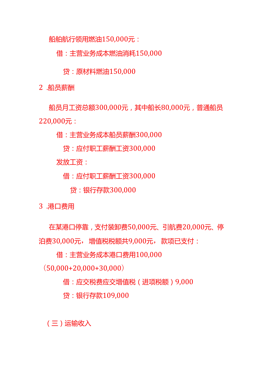 做账实操海运公司的账务处理示例.docx_第3页