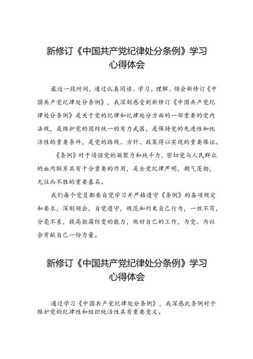 空管干部关于2024新修订中国共产党纪律处分条例心得体会八篇.docx
