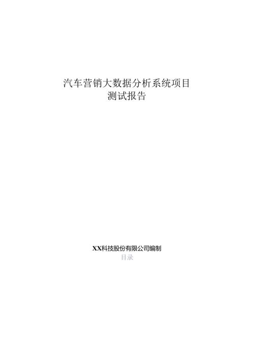 汽车营销大数据分析项目测试报告.docx