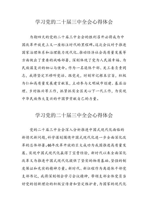 学习2024年党的二十三中全会心得体会 （17份）49.docx