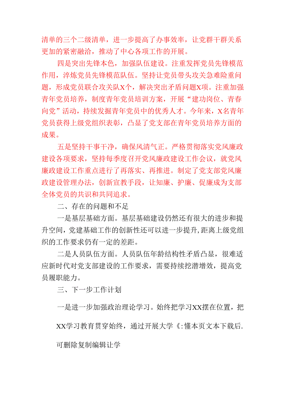2025关于党支部党建工作总结报告（精选3篇）.docx_第2页