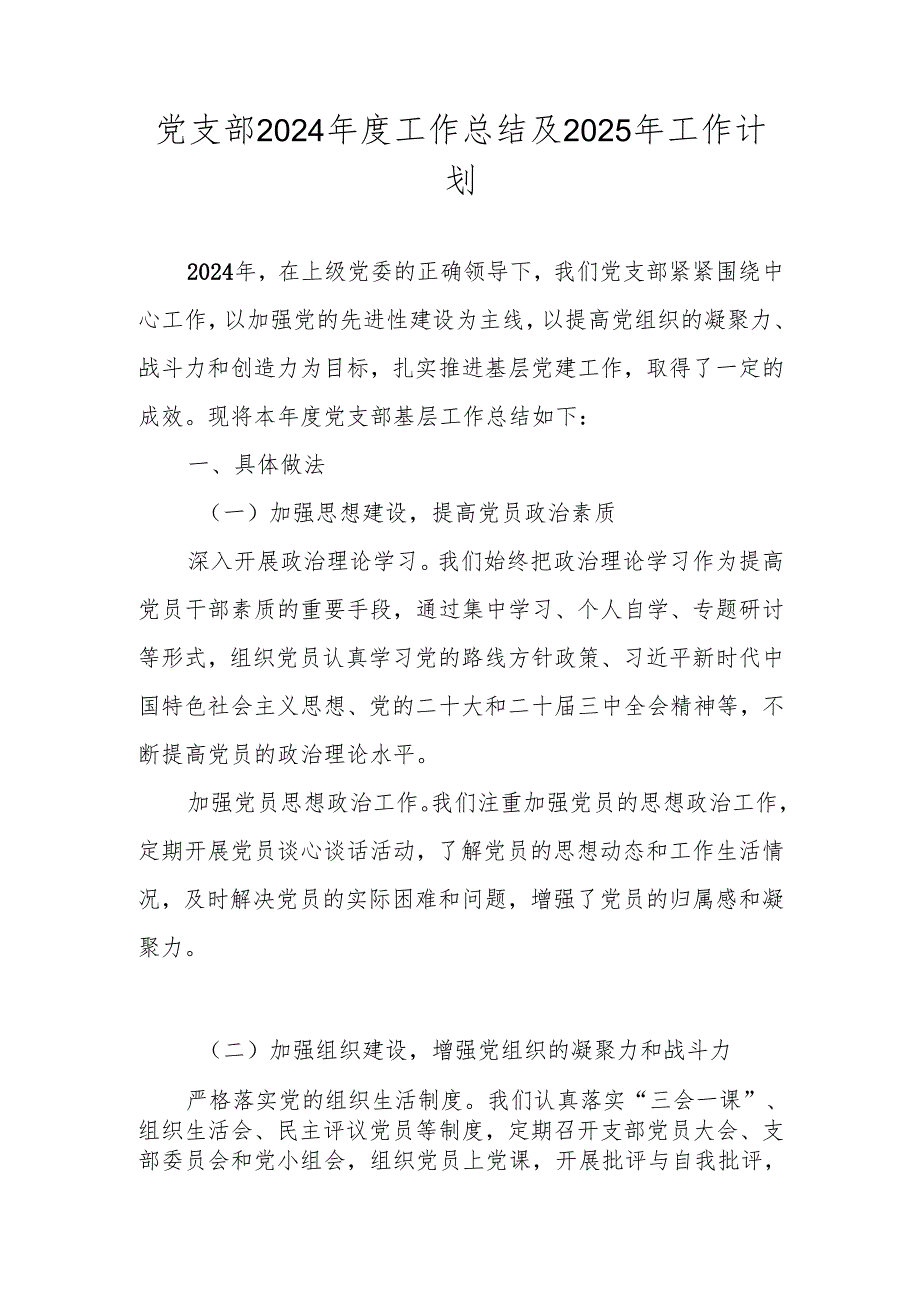 4篇 党支部2024工作总结.docx_第1页
