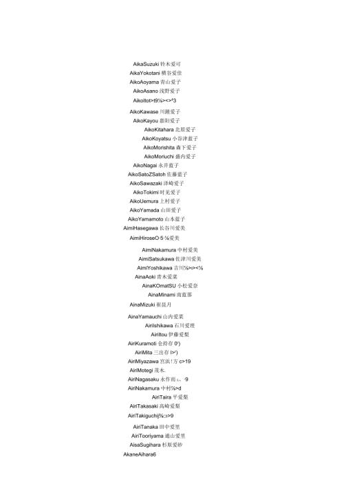 日本姓名大全绝对全、.docx
