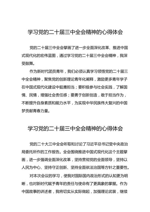 学习贯彻2024年二十三中全会精神心得感悟例文38篇.docx