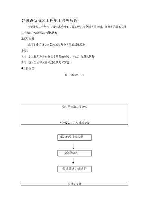 建筑设备安装工程施工管理规程.docx