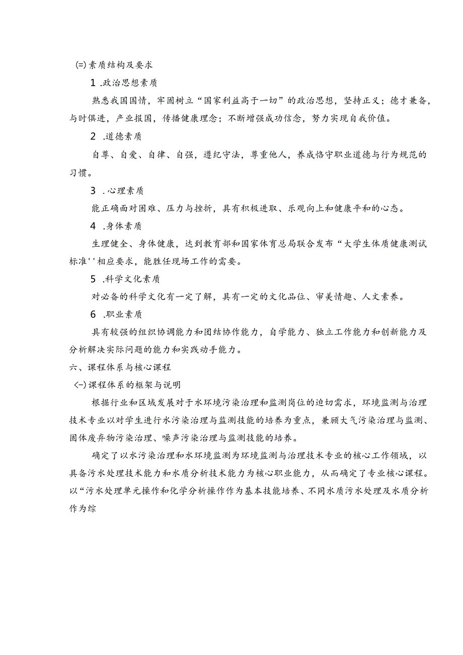 《环境监测与治理技术》专业人才培养方案.docx_第3页