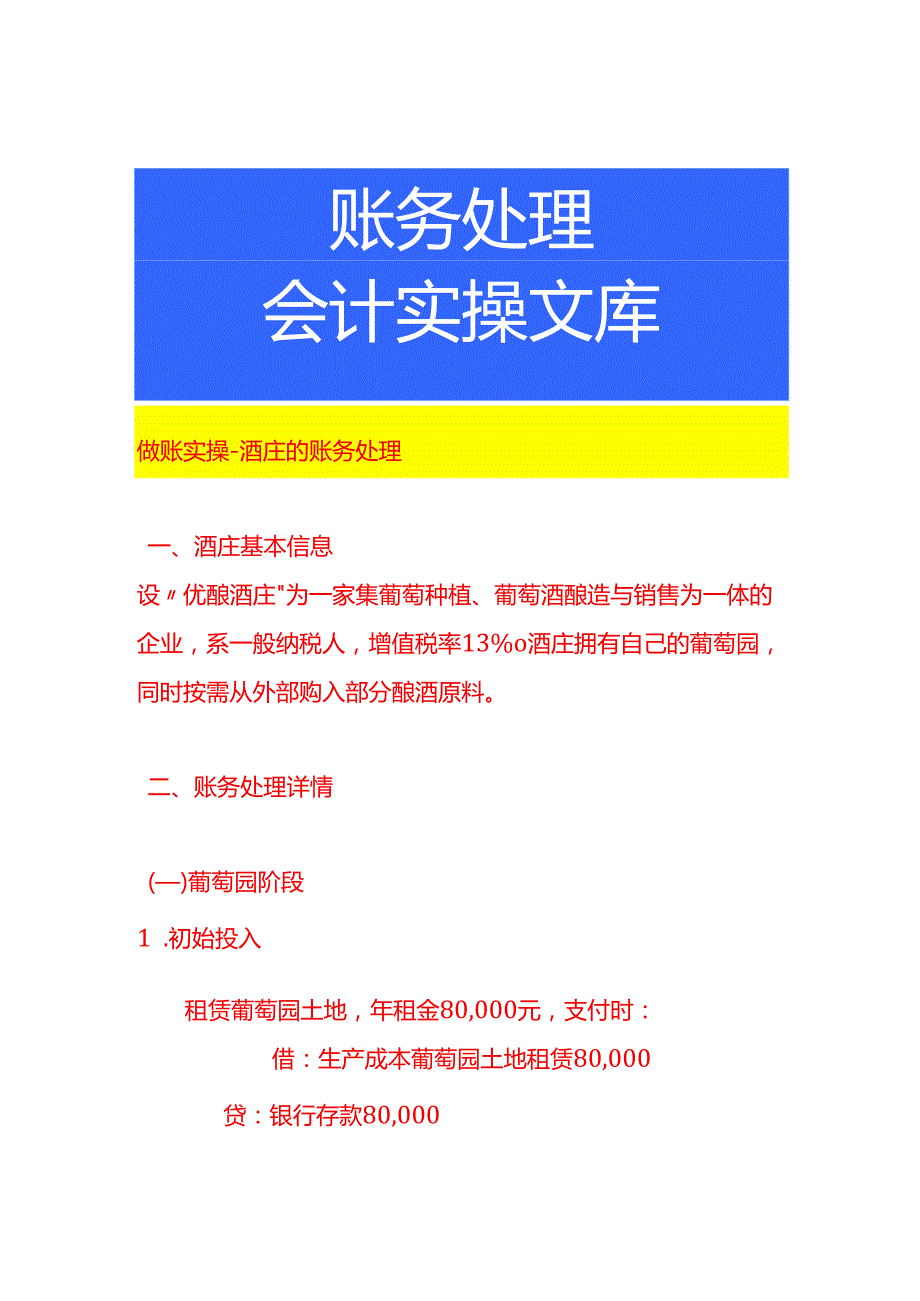 做账实操酒庄的账务处理.docx_第1页
