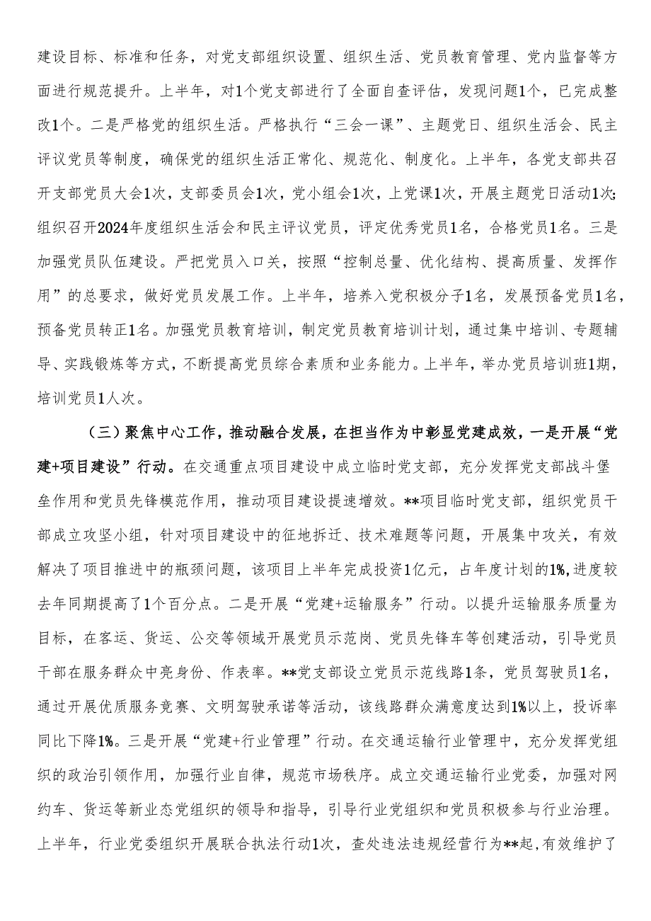 市交通运输局党委2025年上半年党建工作情况总结.docx_第2页