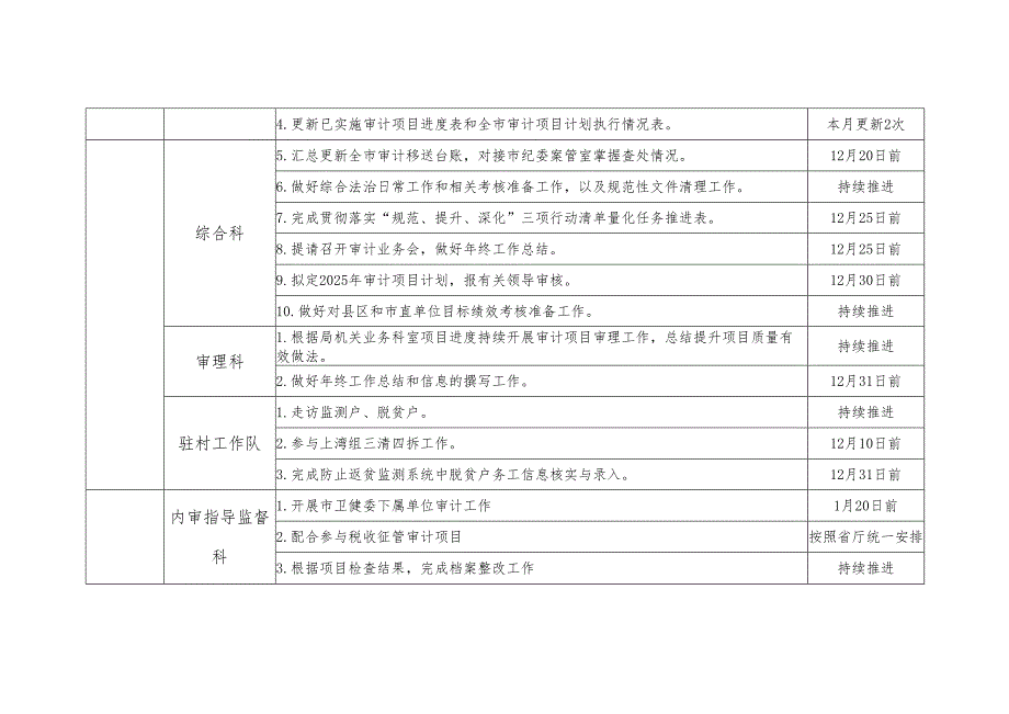 审计局2024年12月份工作任务分解.docx_第3页