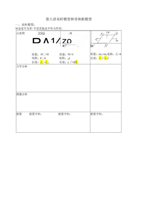 电磁感应双杆模型和导体框模型.docx