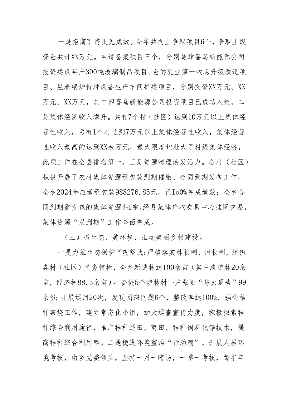 XX县XX乡人民政府2024年工作总结和2025年工作打算.docx_第2页