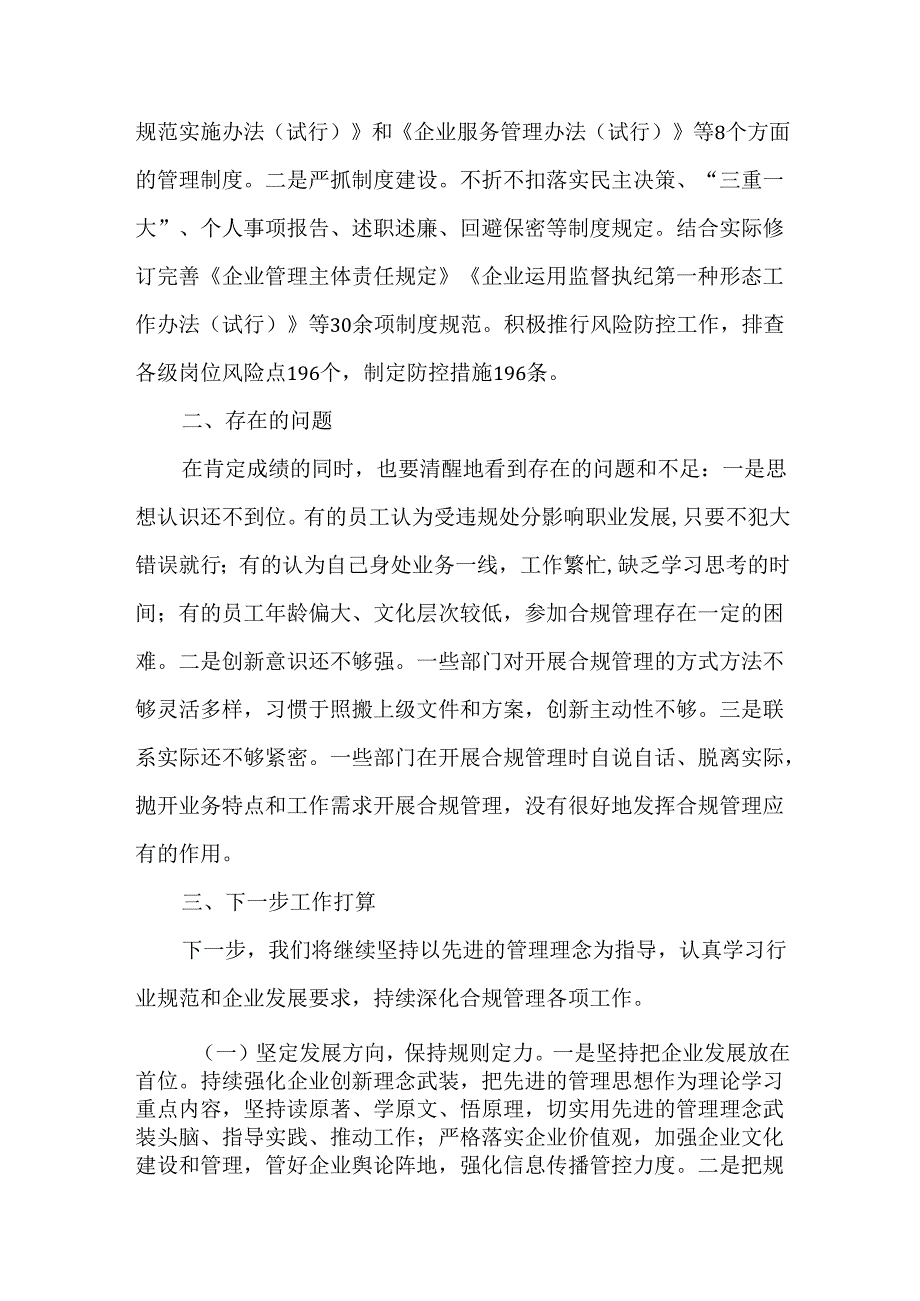 2024年公司合规管理工作总结.docx_第3页